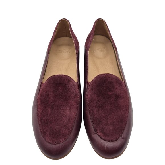 Dansko Shoes - Dansko Womens Lace Burgundy Suede & Leather Slip on Loafers Size 40 US 10  (371)